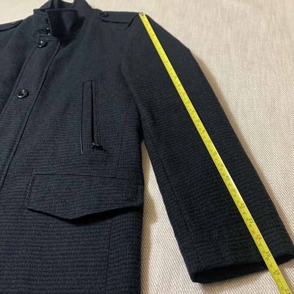BOSS HUGO Boss Cassman coat wool blend zip/button front pockets lined men 40R - Picture 13 of 14